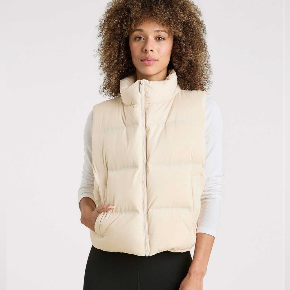 NUUDS Puffer Vest In Bone Cream Goose Down Vest XXXL